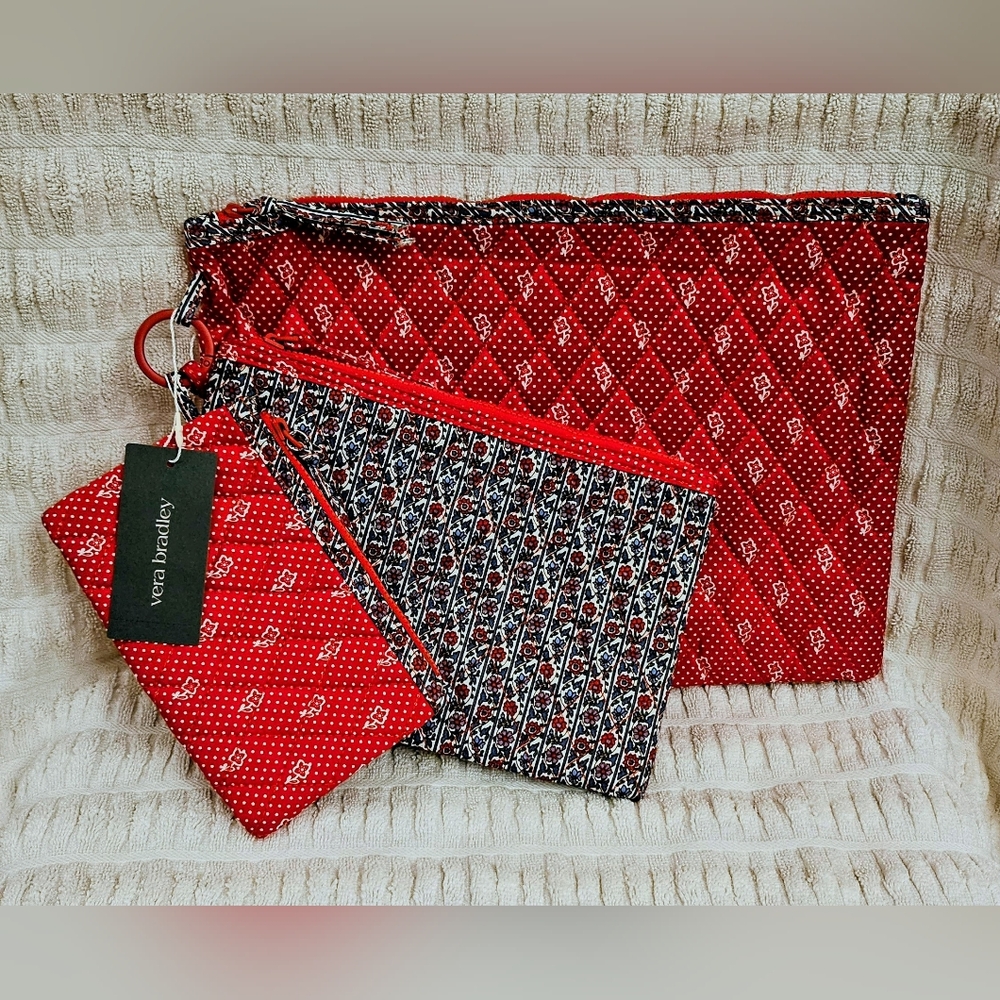 Vera Bradley 3 Pouch Organizer Set in Premium Cotton - Picture 3 of 7